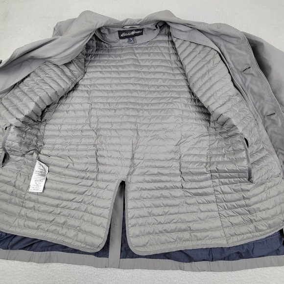 Eddie Bauer Jacket Mens Medium Gray Down Insulated Water Resistant Coat Outdoors - Picture 6 of 12